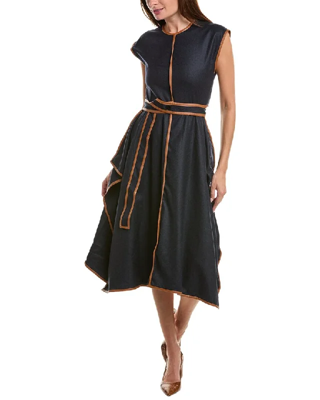 Charming Women's Outfit For Special Occasions Refined Look Stella McCartney Eloise Wool Midi Dress