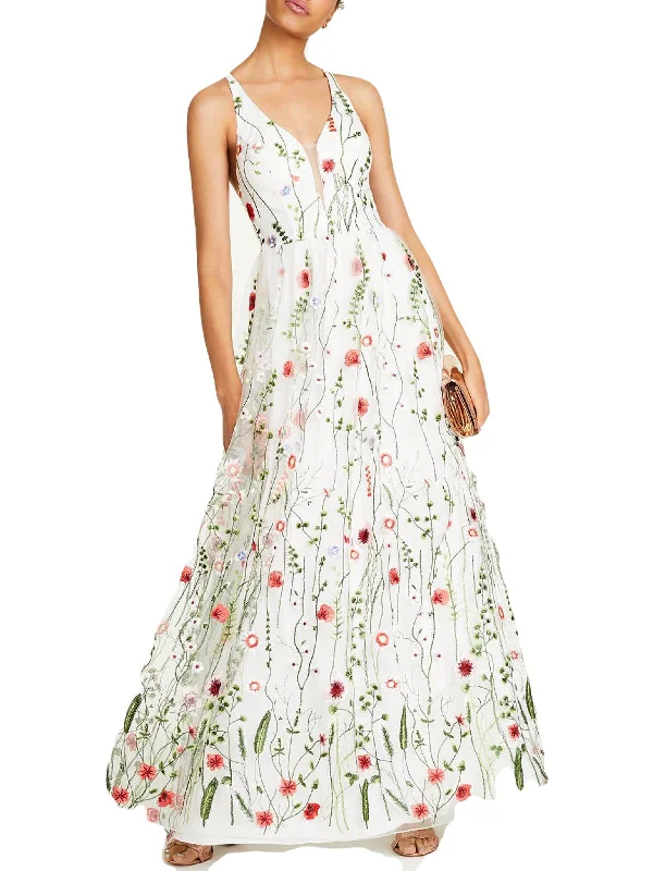 Women's Clothing For Travel Rustic Countryside Charm Look Juniors Womens Floral Long Evening Dress