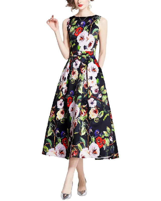 Women's Casual Clothing For Lounging Vintage Elegance DZA Midi Dress