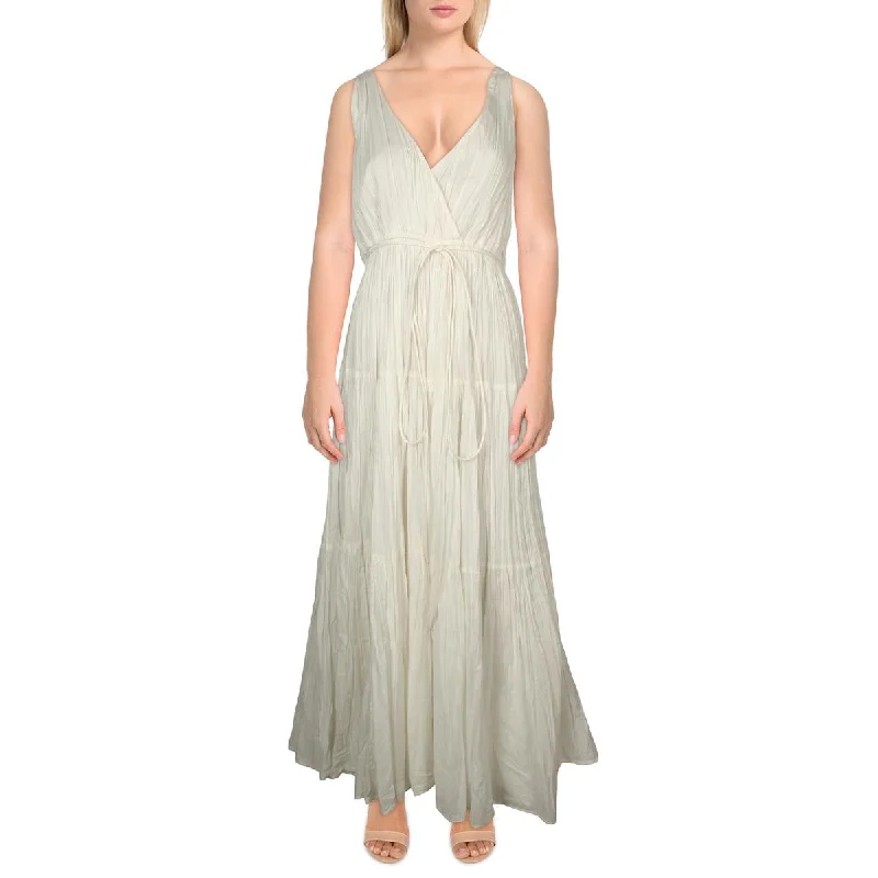 Women's Comfortable Garments Refined Look Womens Cotton Surplice Maxi Dress