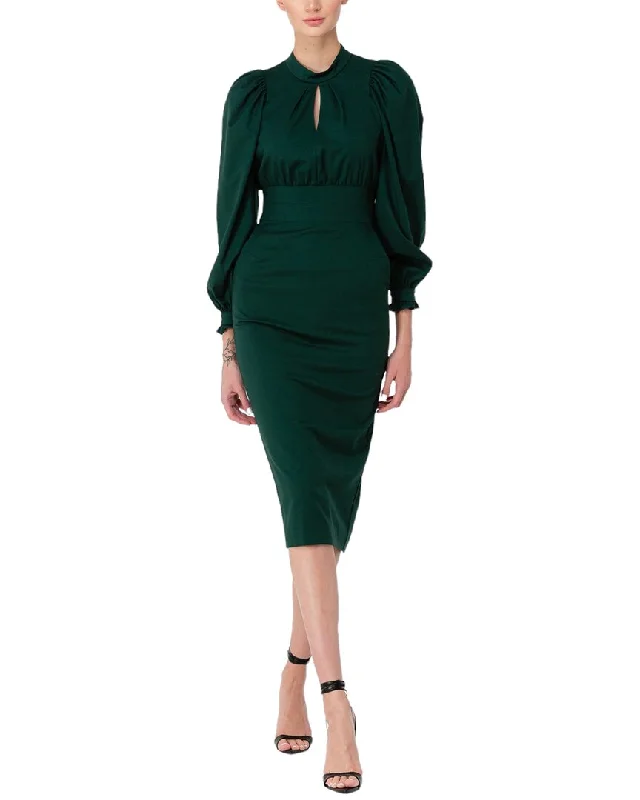 Women's Chic Outerwear Outfit Statement Piece BGL Midi Dress