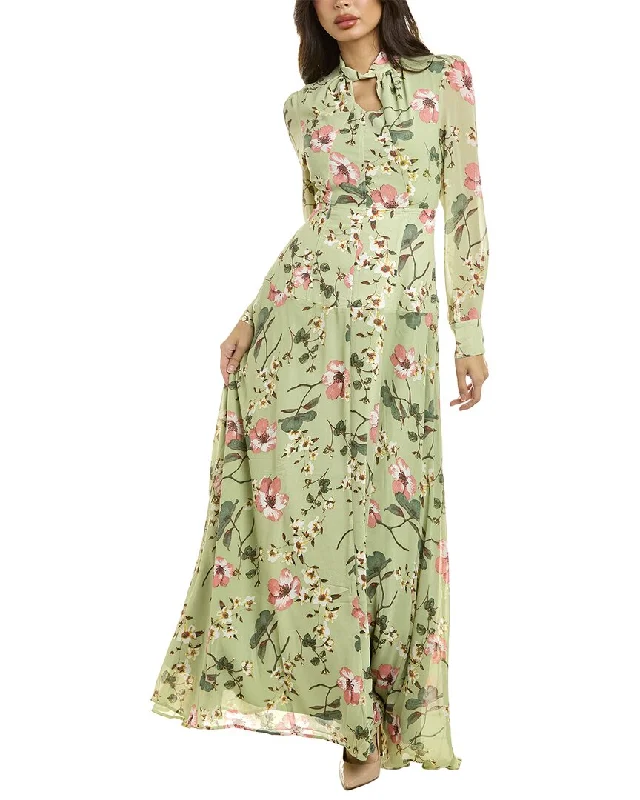 Women's Apparel And Garments Effortless Sophistication Gracia Floral Maxi Dress