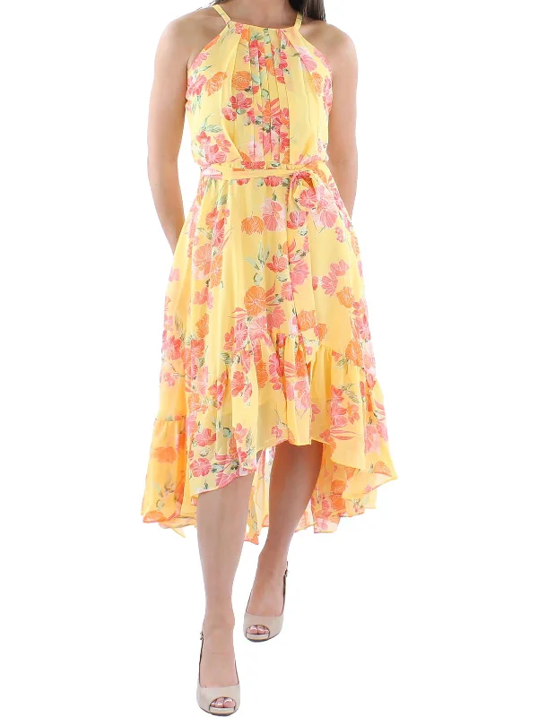 Tailored Clothing For Women Weekend Special Womens Floral Print Pleated Halter Dress