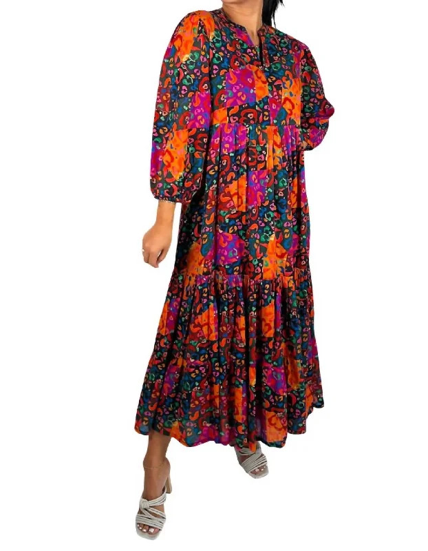 Comfortable Women's Apparel Sophisticated Cut Orchid Maxi Dress In Burgundy Rose