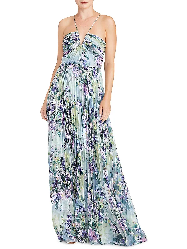 Women's Athletic Garments Flash Sale Womens Chiffon Floral Print Maxi Dress