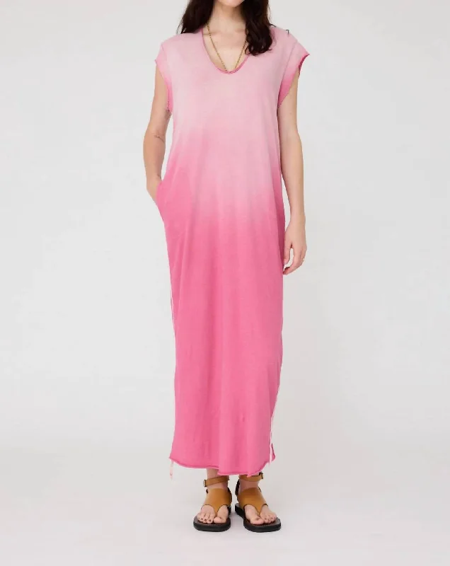 Women's Elegant Garments Exquisite Craftsmanship Cocoon Maxi Dress In Petal