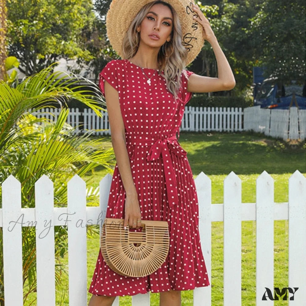 Wine red dress