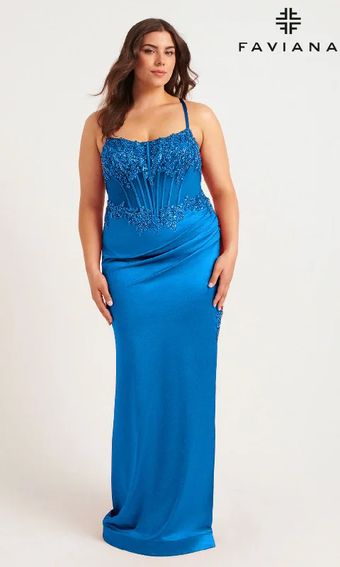 Affordable Women's Garments Score Big on Glamorous Red - Carpet Styles Faviana 9592