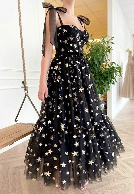 Women's Stylish Outdoor Outfit Graceful Cut Black Tulle Prom Dress , Sleeveless Prom Dress   cg15313