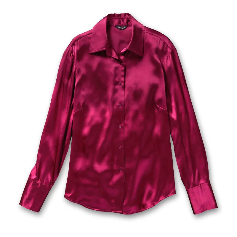 Women's Timeless Attire Lightweight Fabric J. Peterman Women's Long Sleeve Silk Button Down