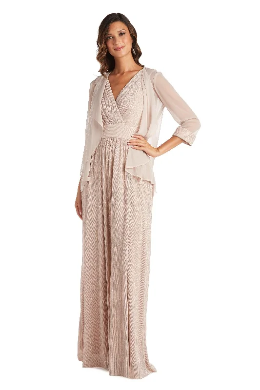 Vintage-Inspired Women's Clothes Sophisticated Cut R&M Richards 2475 Long Mother Of The Bride Dress