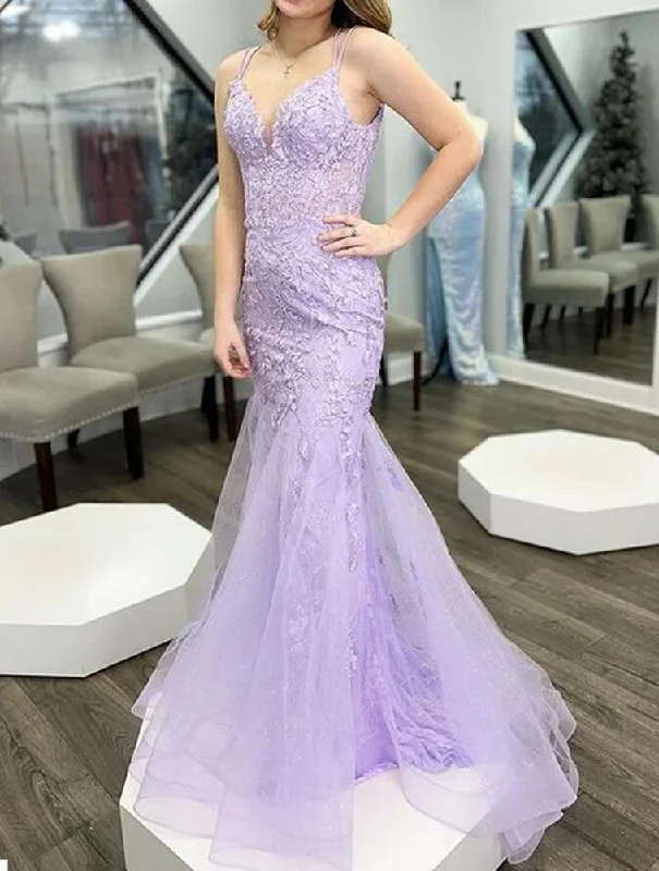 Women's Comfortable Clothes For Weekends Y2K Nostalgic Fashion Look Women Tulle Appliques Prom Dresses Long Mermaid Evening Gowns Formal Party Dress YPD397