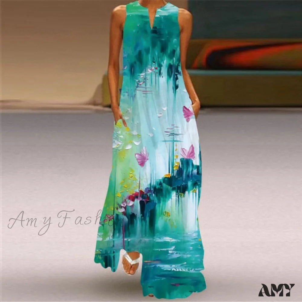 Affordable Trendy Clothes For Women Flowy Fabric Amy Fashion - Elegant Robe Party Sleeveless Dresses