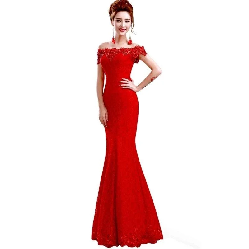 Vintage Clothing For Women Elevated Style Off The Shoulder Sleeveless Long Party Dress