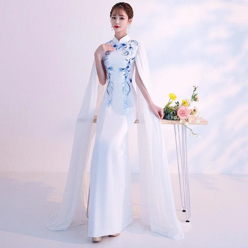 Casual Clothing For Women Seasonal Trend Vintage Qipao Elegant Cheongsam Sleeveless Evening Dress