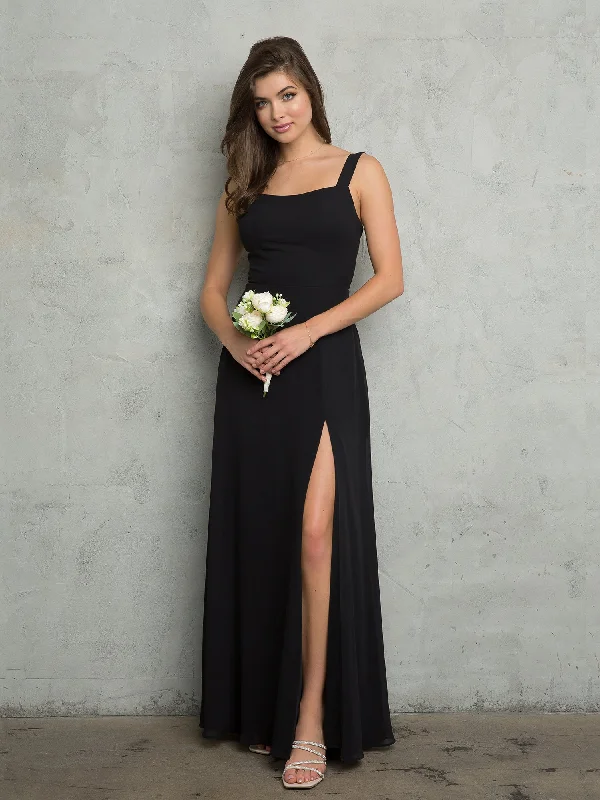 Women's Outdoor Attire Coastal Beach - Inspired Style Eva Fashion 3485 Bridesmaids Long Slit Formal Dress