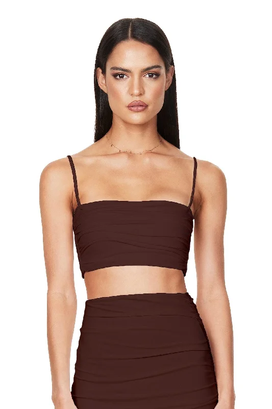 Women's Evening Outfit Luxury Comfort Nookie Aria Crop - Chocolate